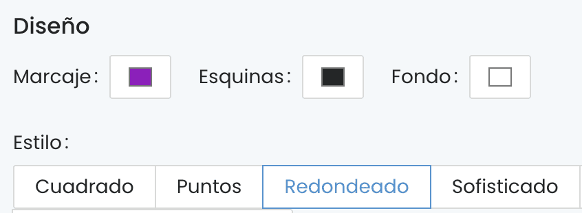 configuración del QR