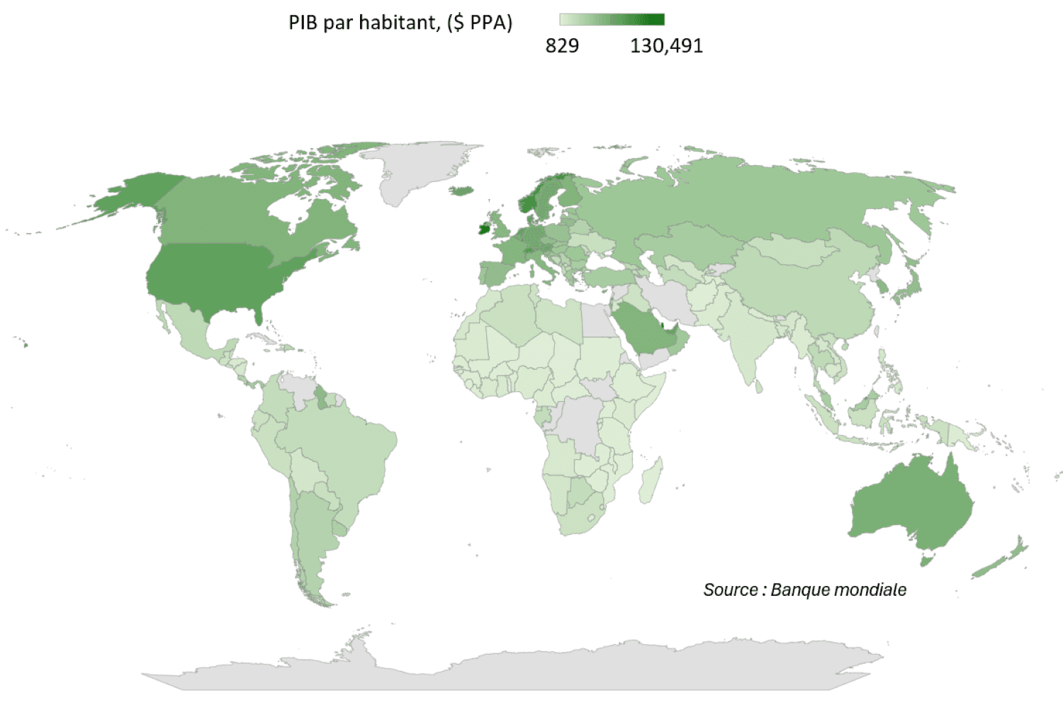 Graphique - PIB par habitant ($ PPA) en milliers de dollars constants de 2011