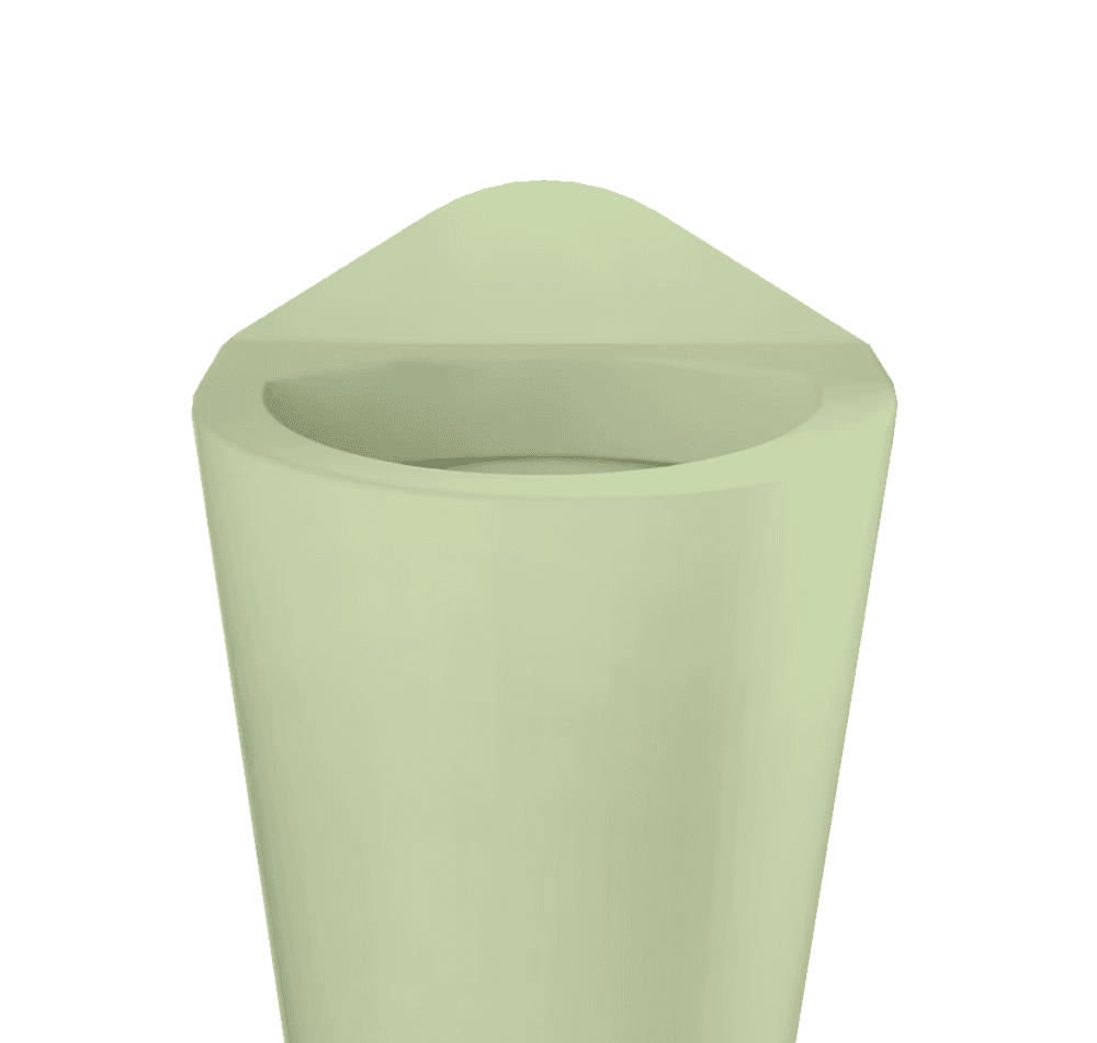 Detailfoto van de RVS afwerking van het Novaryn stomatoilet.