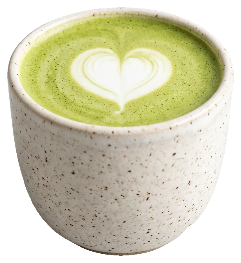 Hot matcha latte