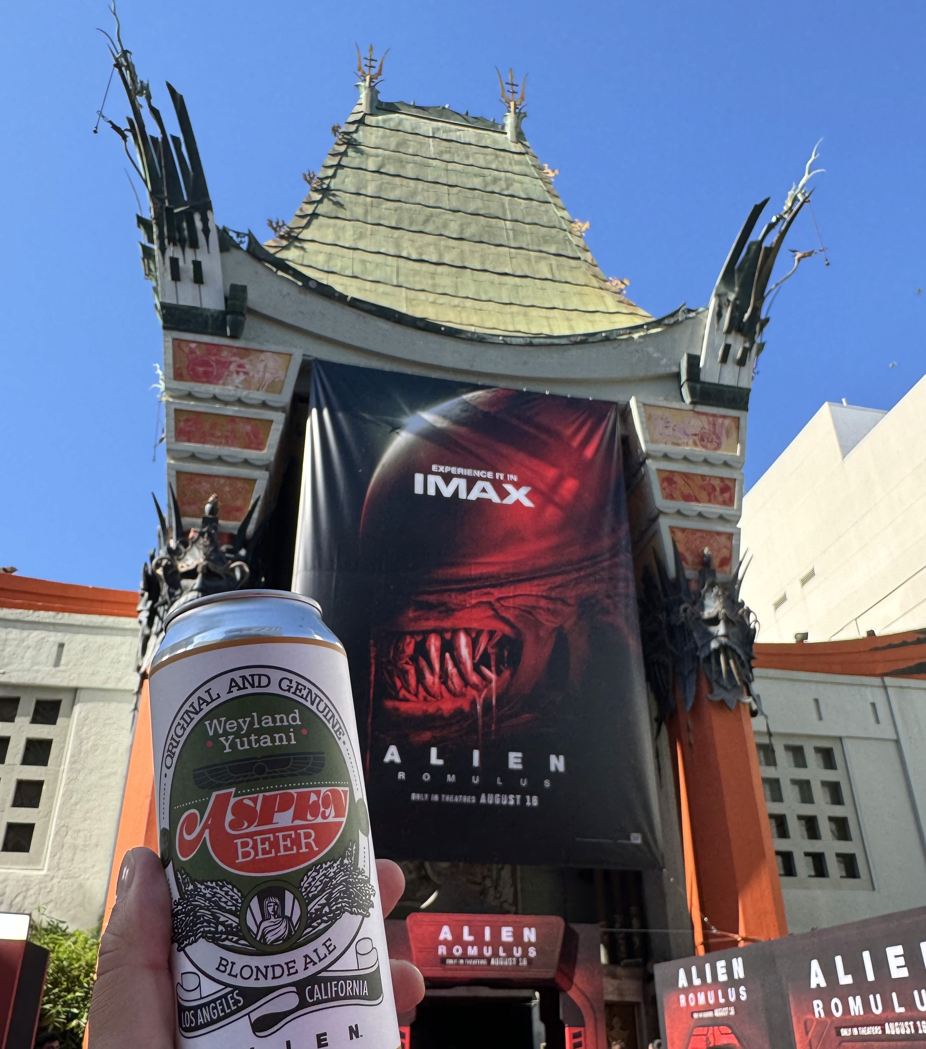 Fans experiencing Angel City Brewery at the world premiere of Alien: Romulus