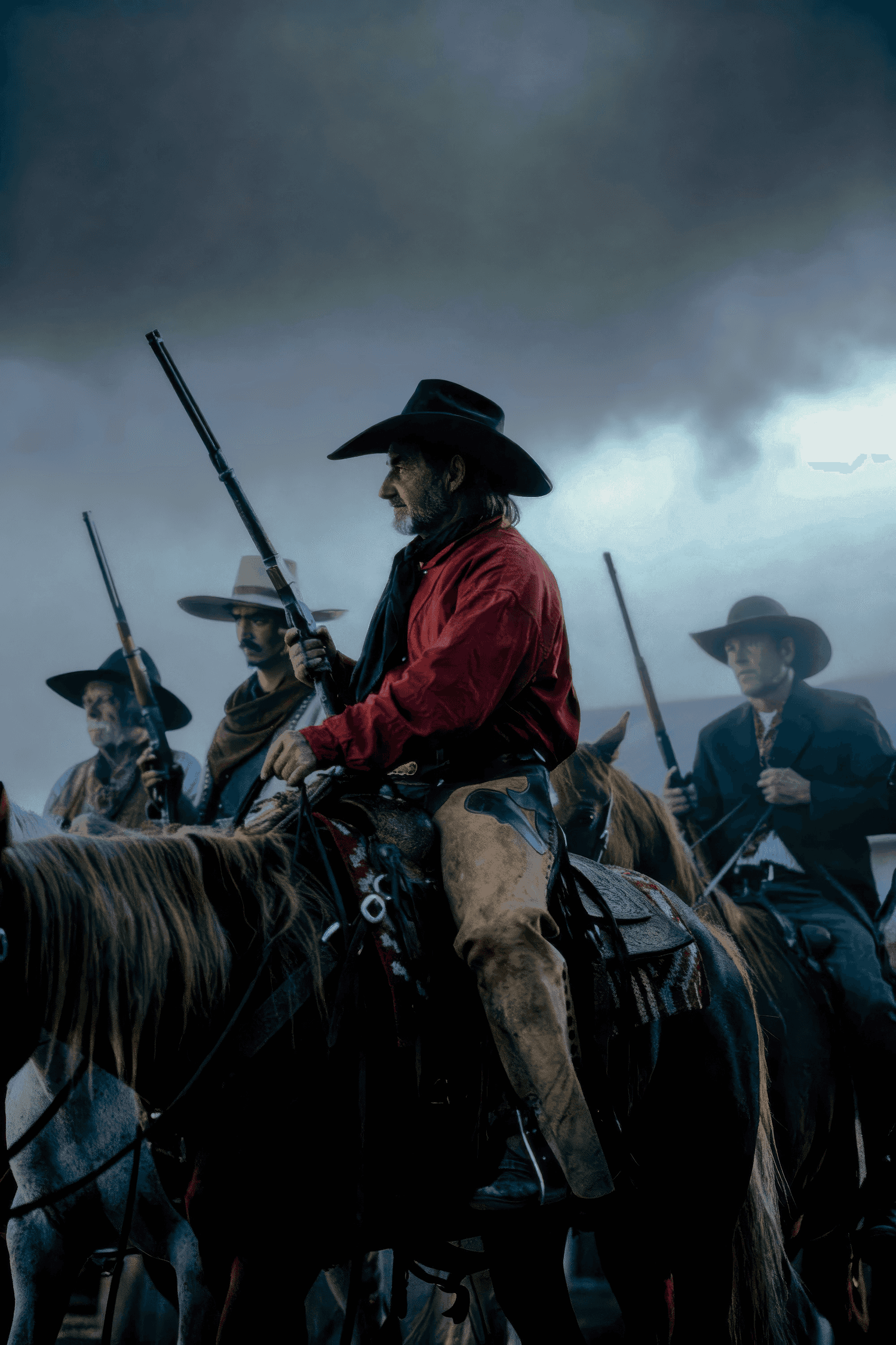 Cinematic shot of cowboy.