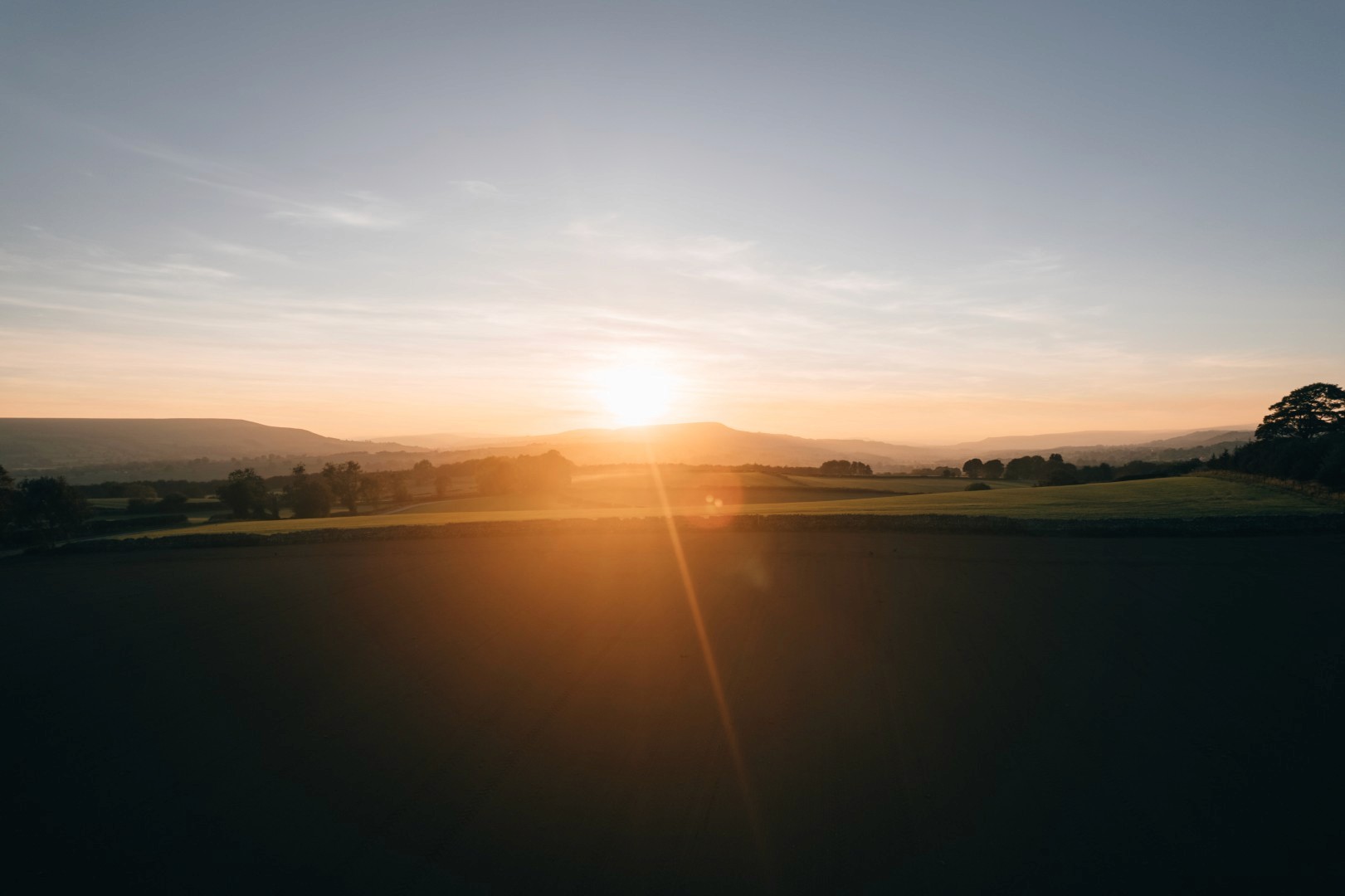 Sunset at Eastfield Glamping Farm.