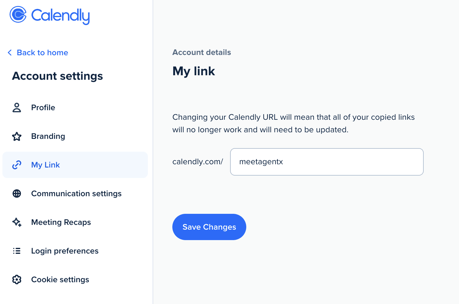 Calendly Profile link