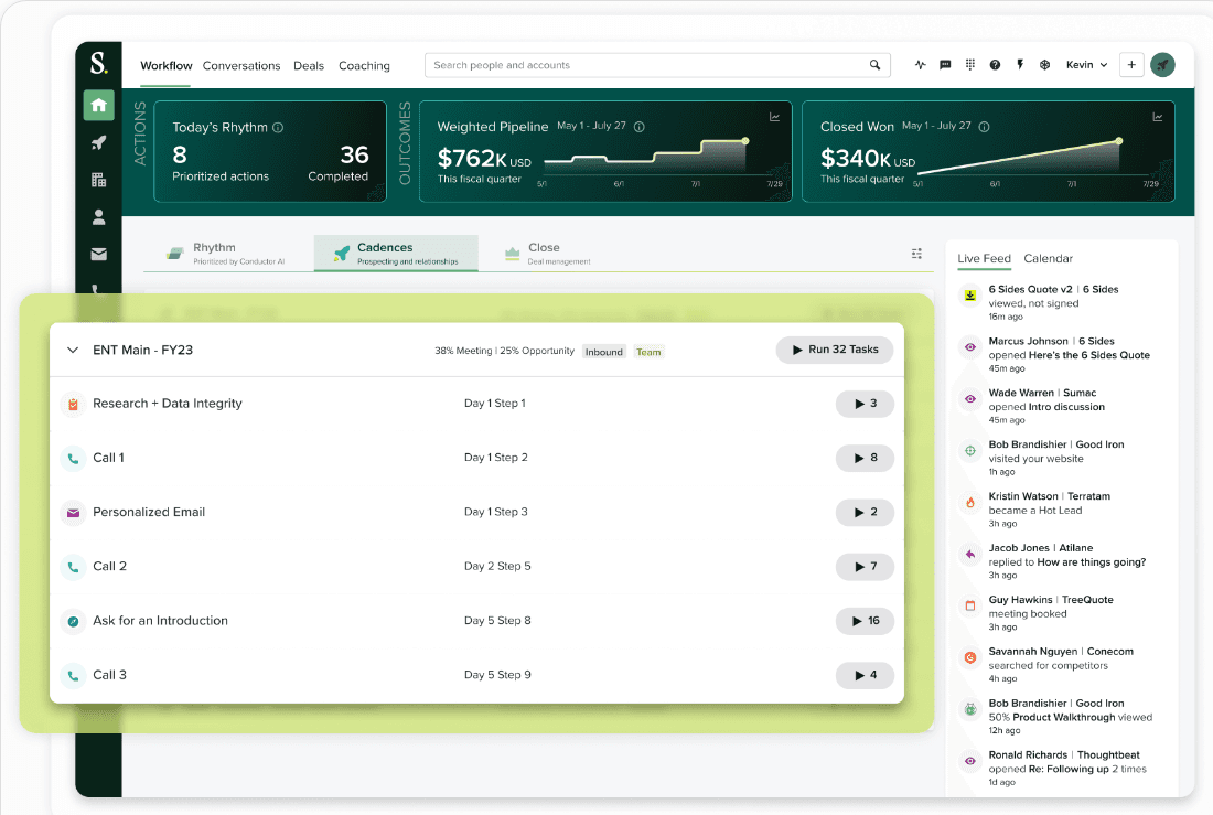 Salesloft communication workflow automation