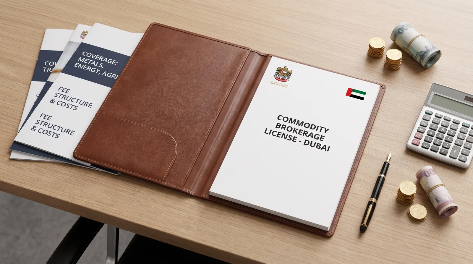 Commodity brokerage license Dubai with coverage and cost documents