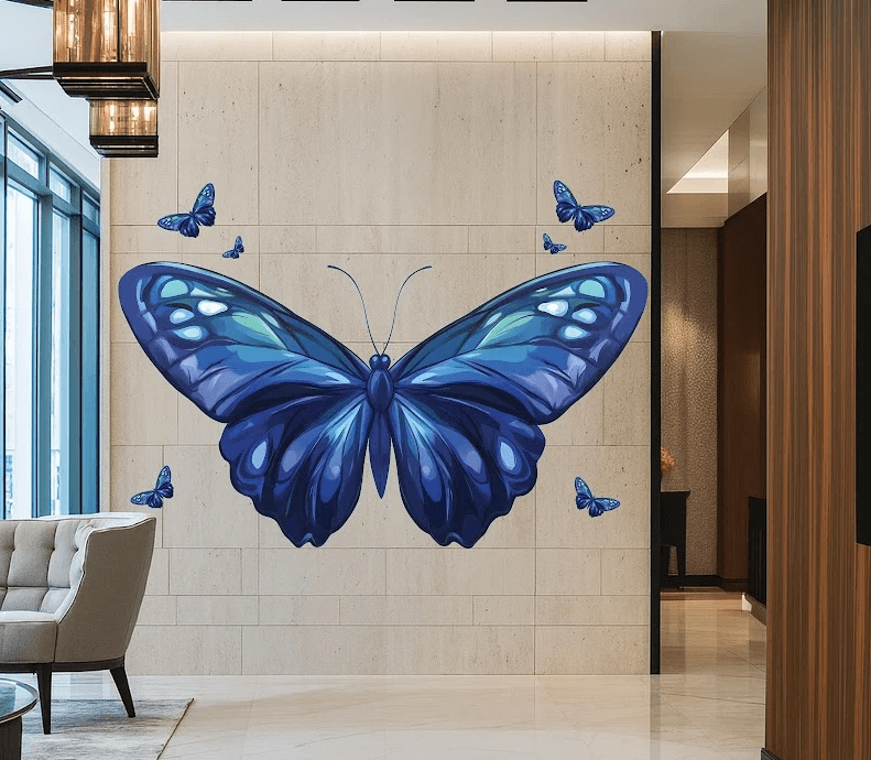 Single tree in a field with light rays.