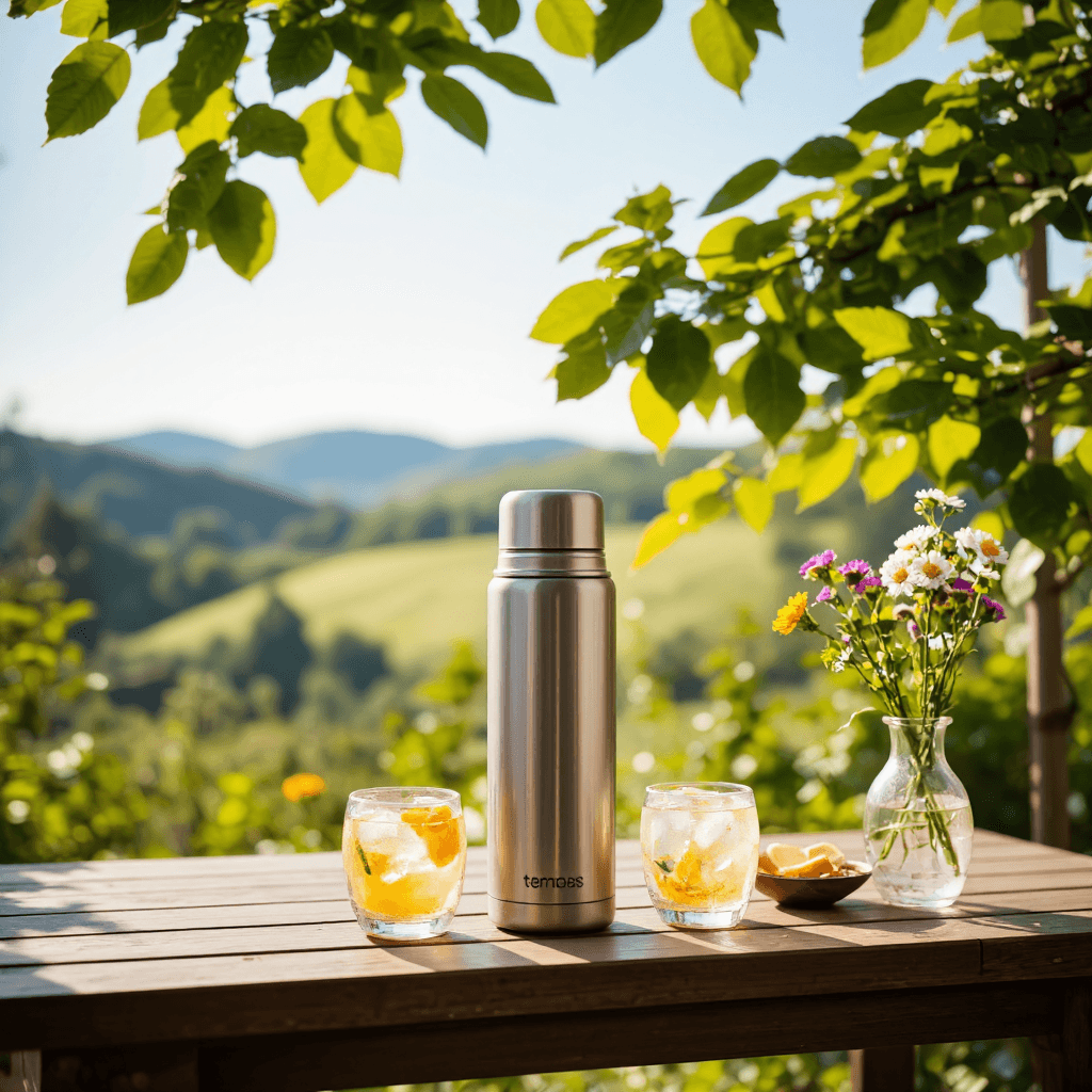 product photography of thermos
