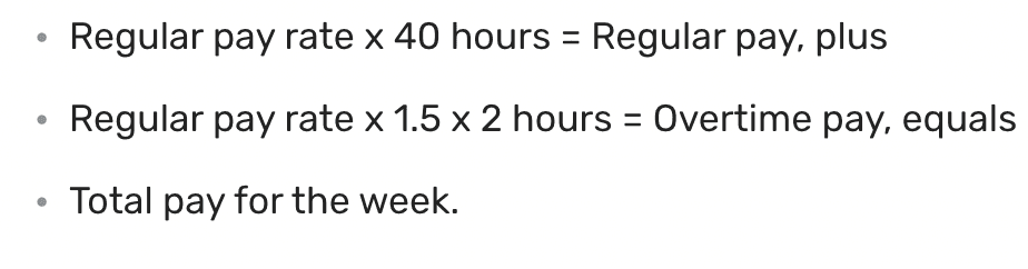 overtime hours formula