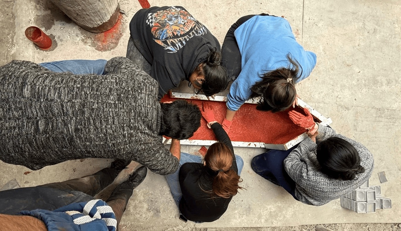 Tablet showing Bloomy UI