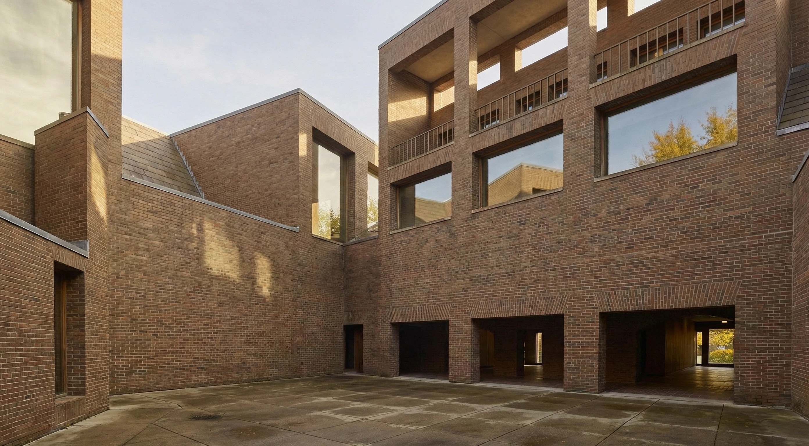 Brick archway portal with warm light filtering through passage — Dominican Motherhouse I reconstruction