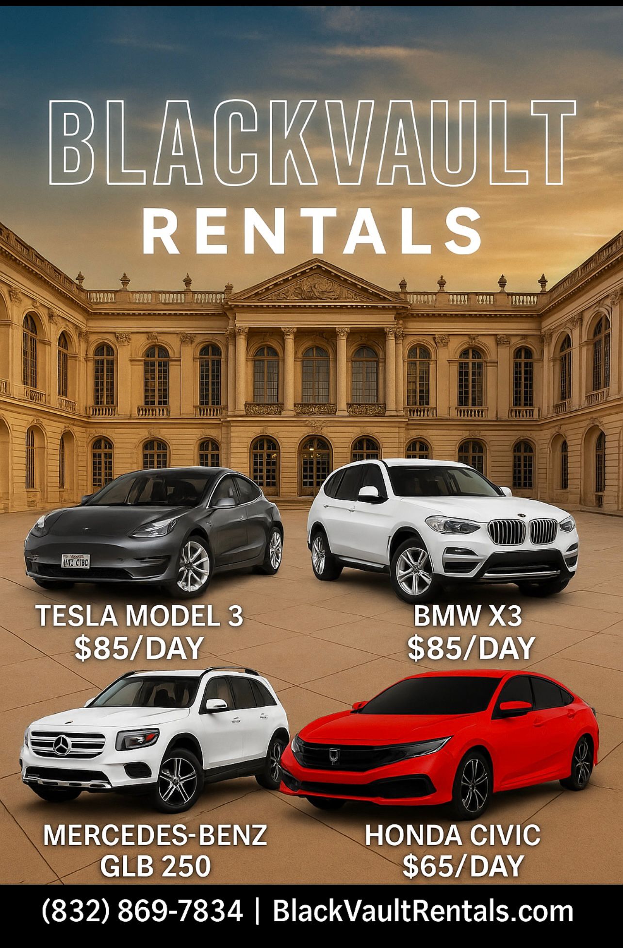 black vault rentals houston flyer