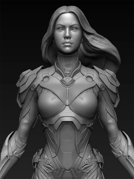 Scifi Female Soldier ZBrush Sculpt