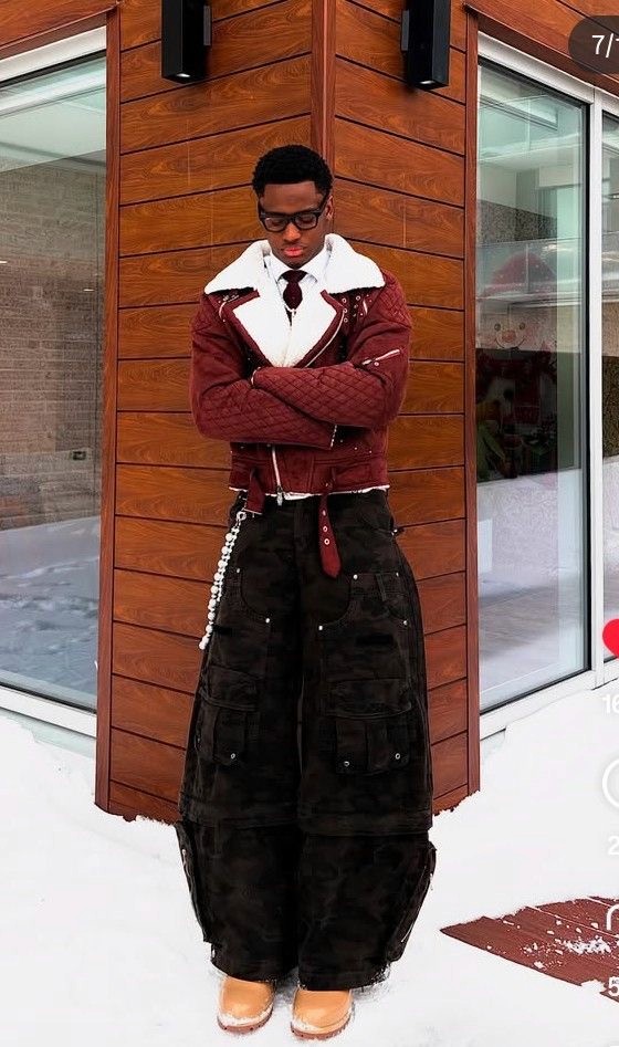 Stylish model in crowd