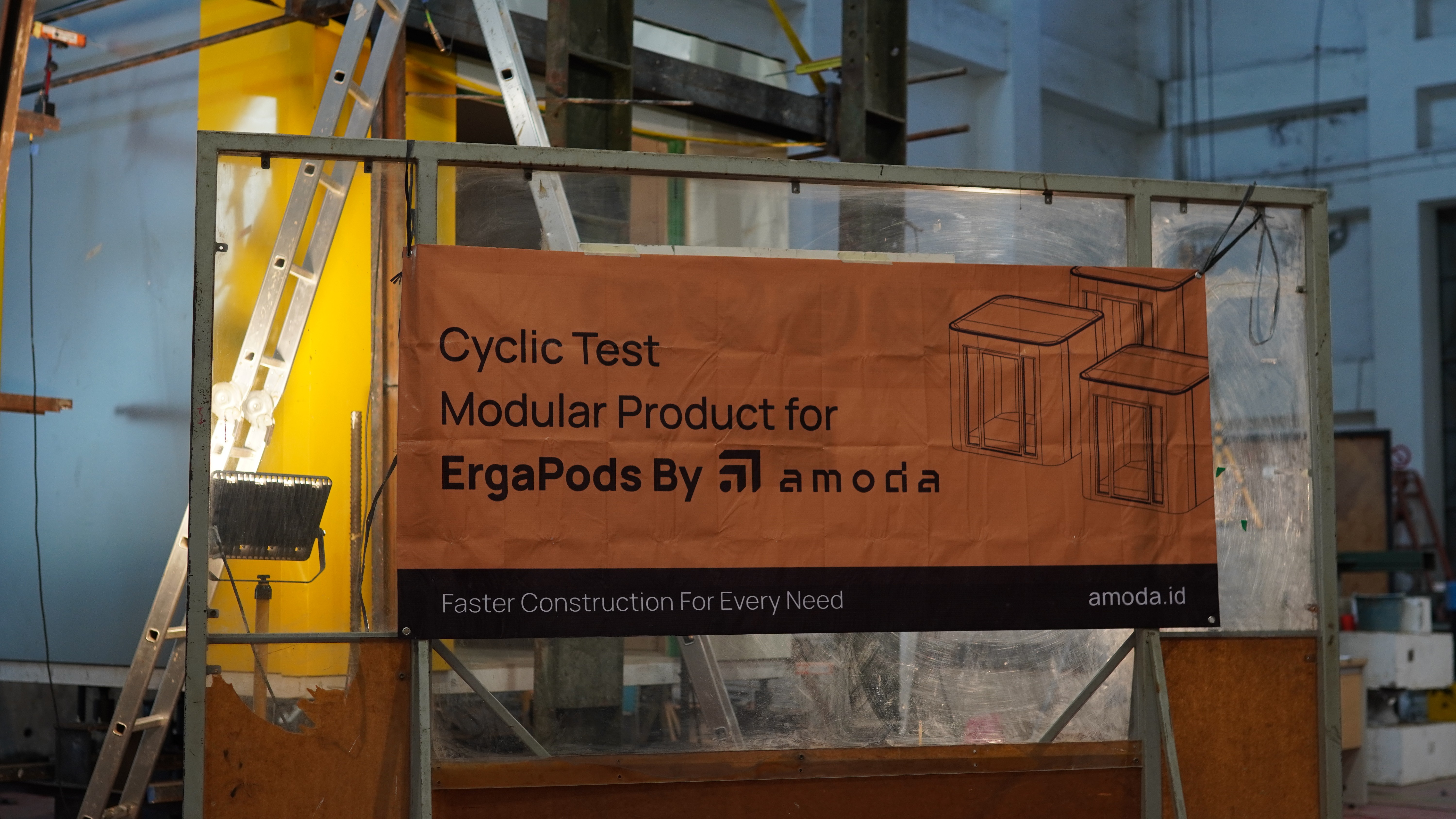 uji tahan gempa AMODA