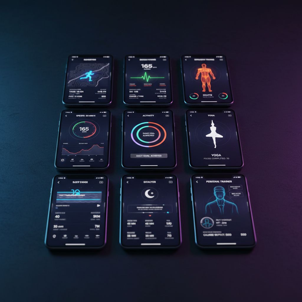 Comparison of top workout tracker app interfaces on iPhone screens
