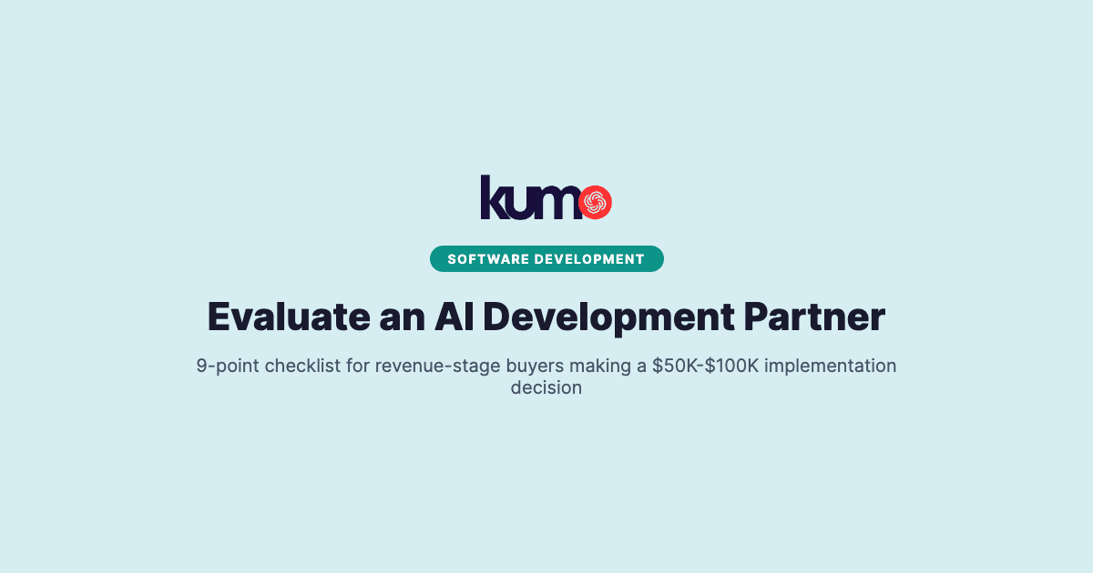 How to Evaluate an AI Development Partner