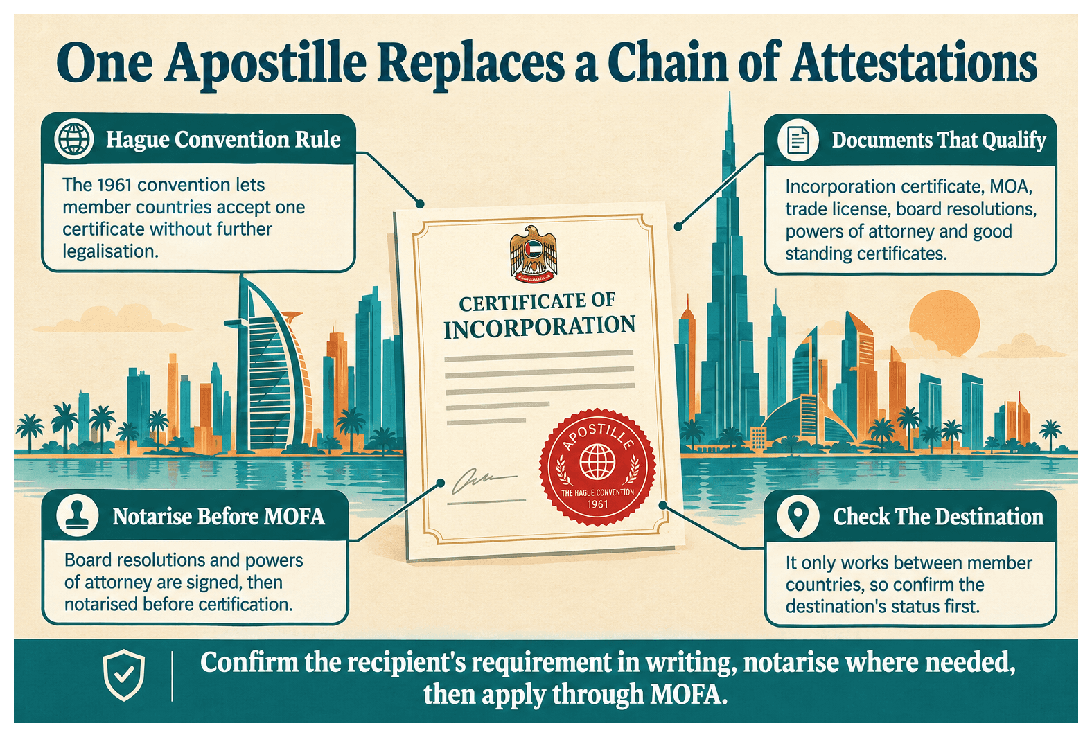 Infographic: How to Get an Apostille for a UAE Company Document