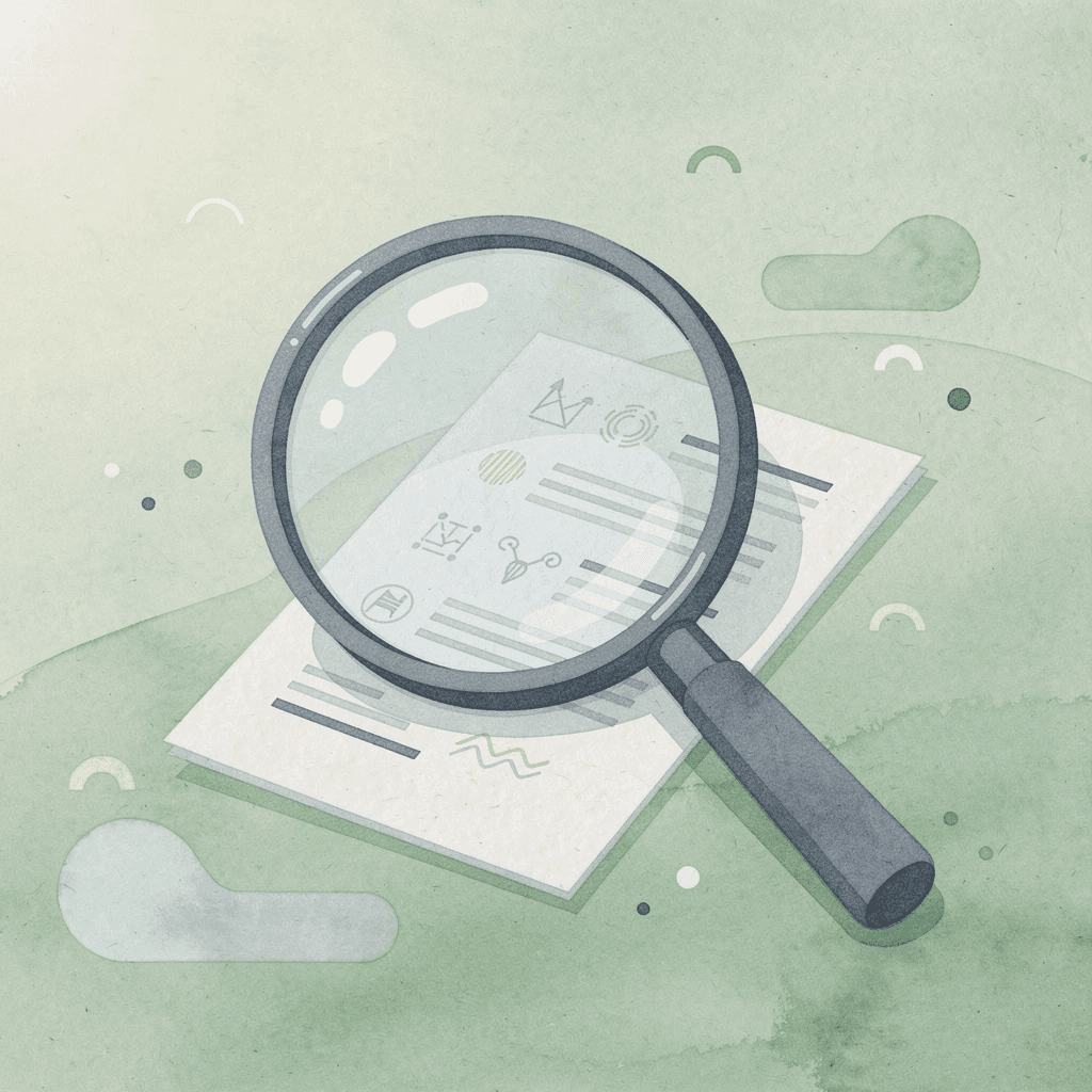 Magnifying glass examining a problematic app, representing users uncovering issues with claim tools
