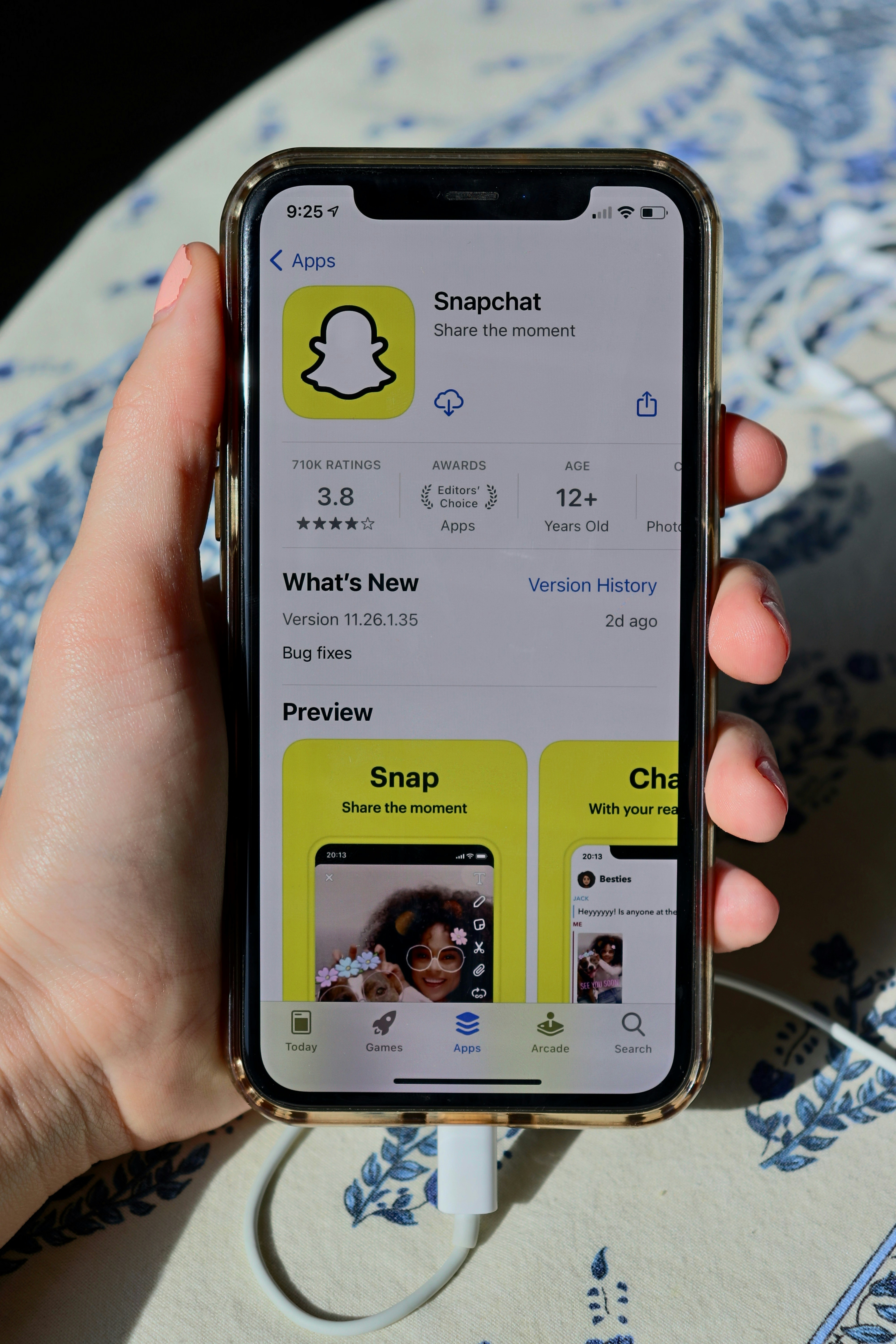 Image of Snapchat on a phone