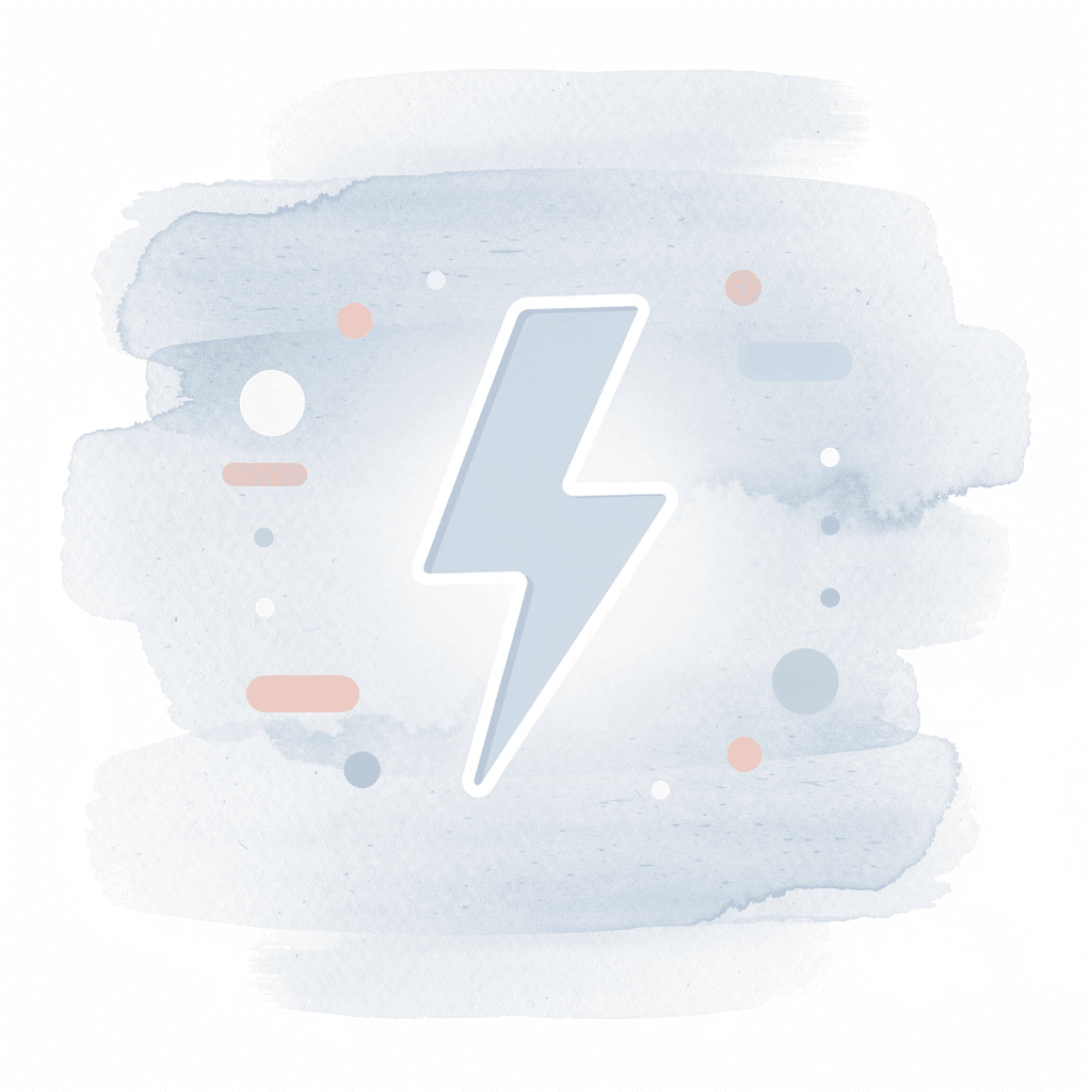 Lightning bolt icon representing pressure and urgency as a driver of technical debt