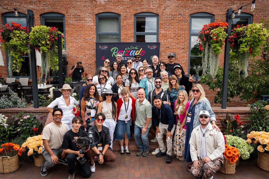 Guests receiving instant photos on their phones during an Aspen corporate event