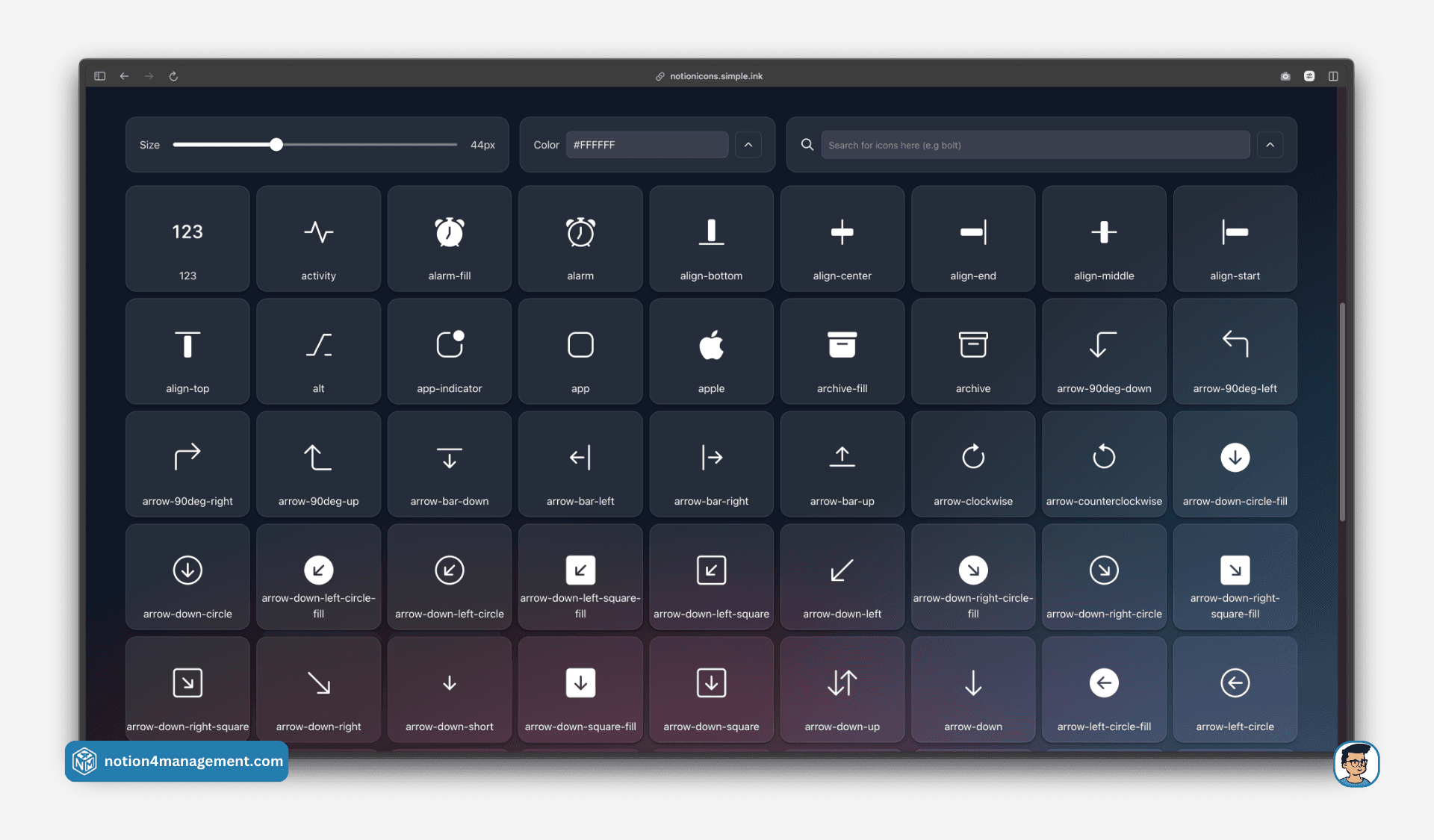 Notion icons