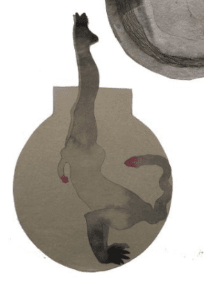 herd of sheep on road painting