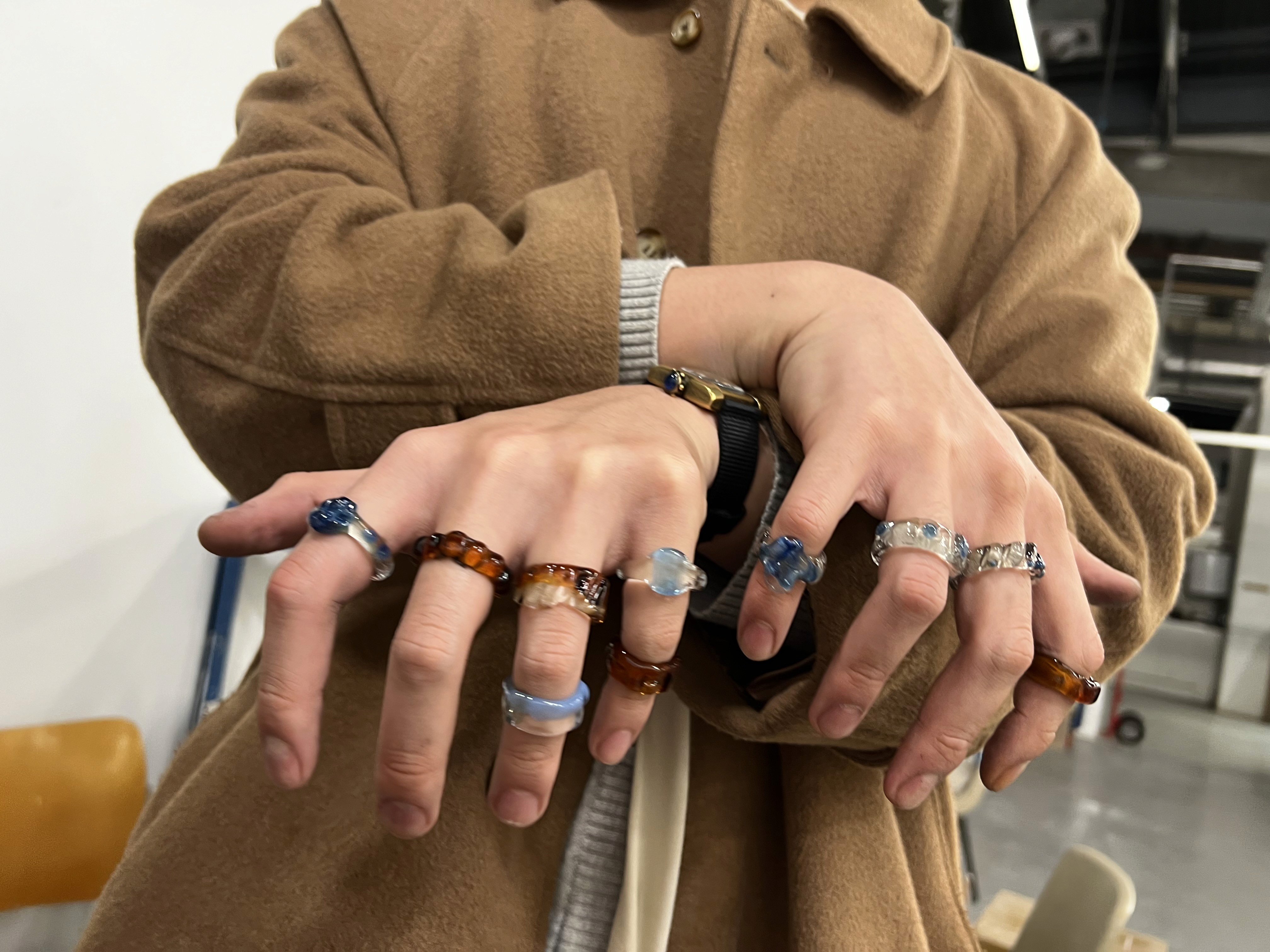 Artistic Glass Ring Collection