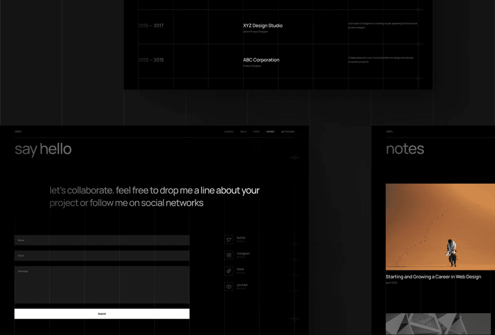 Brutal portfolio website