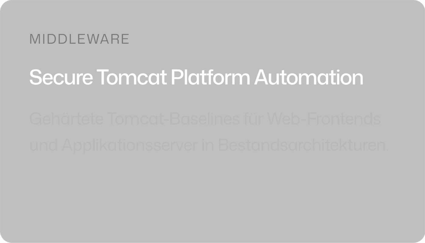 Secure Tomcat Platform Automation
