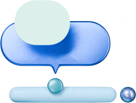 Layered chat bubbles suround the headline