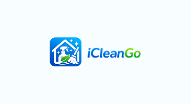 Woman mopping a bright modern living room floor
