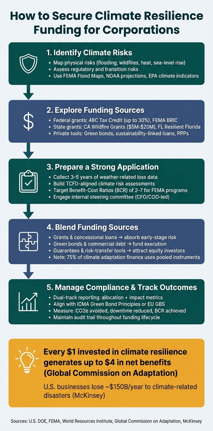 How to Secure Climate Resilience Funding: Step-by-Step Framework