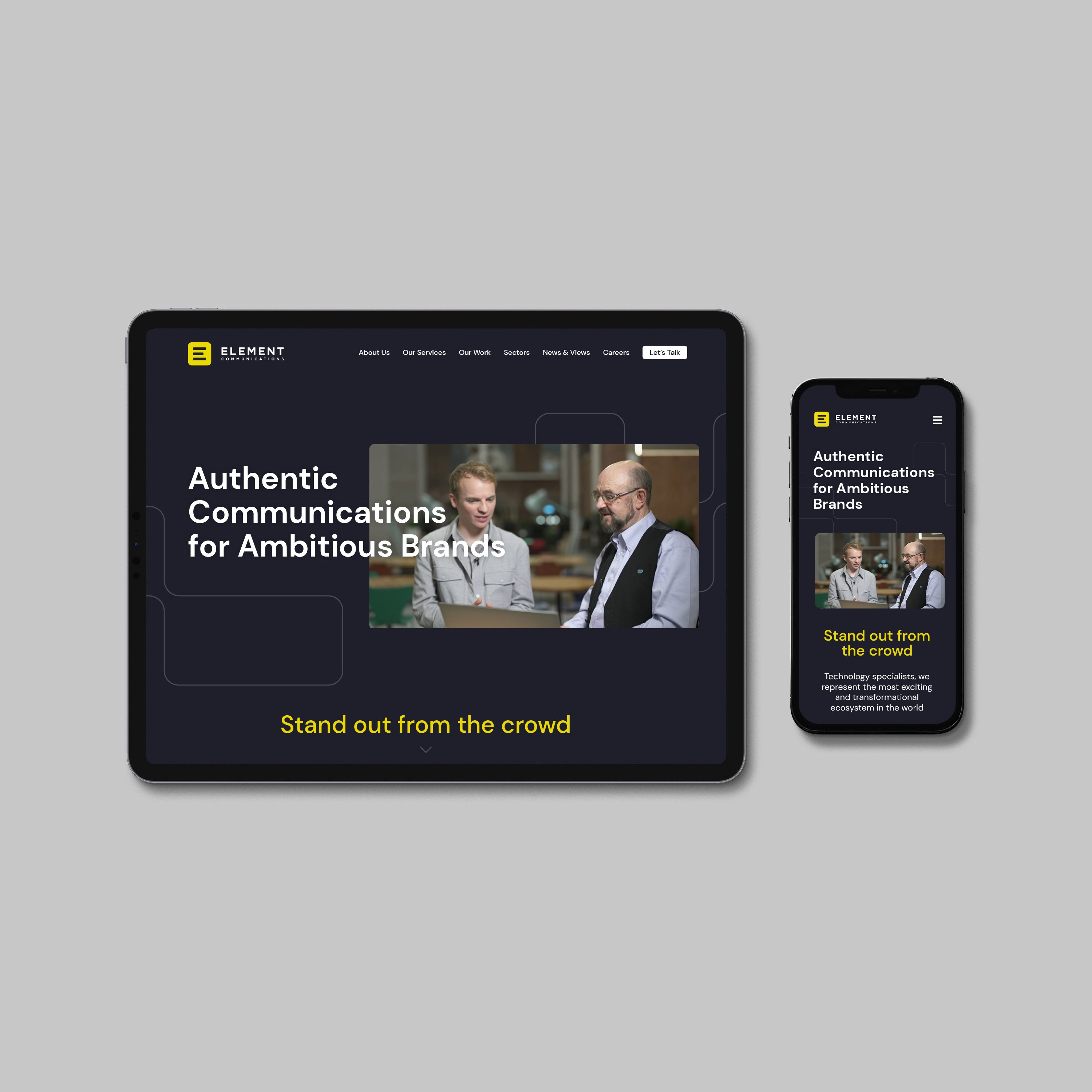 Element Communications website homepage