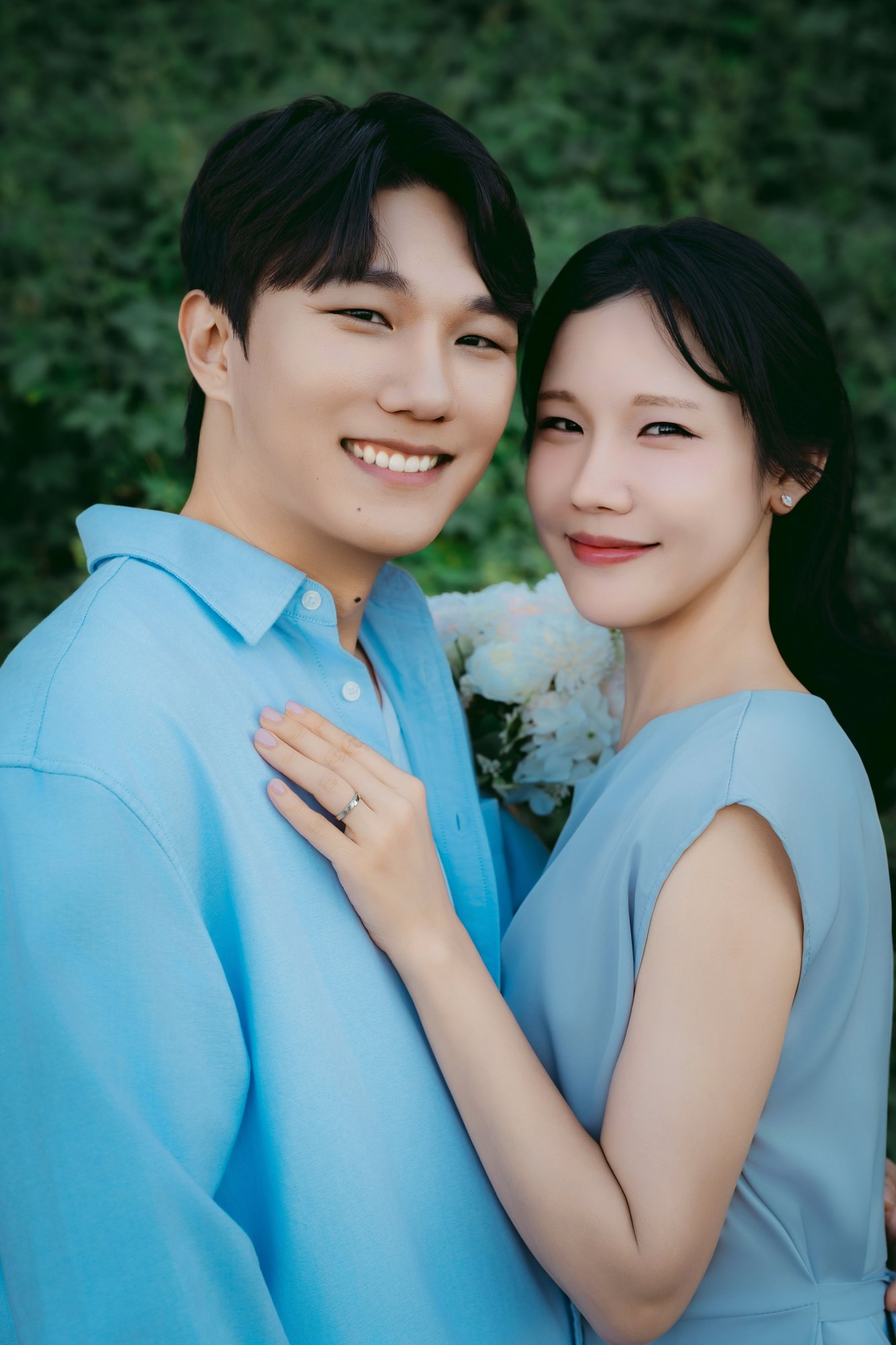 안산 대부도 구봉도 바다웨딩스냅 촬영 후기 | 낭만별비스튜디오가 담아낸 숲과 서해의 블루톤 야외웨딩