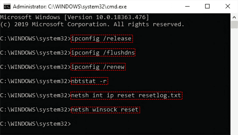 刷新 DNS 與 TCP/IP