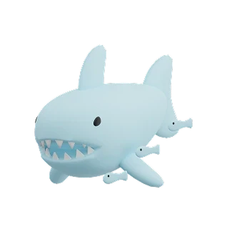 3d shark animal icon