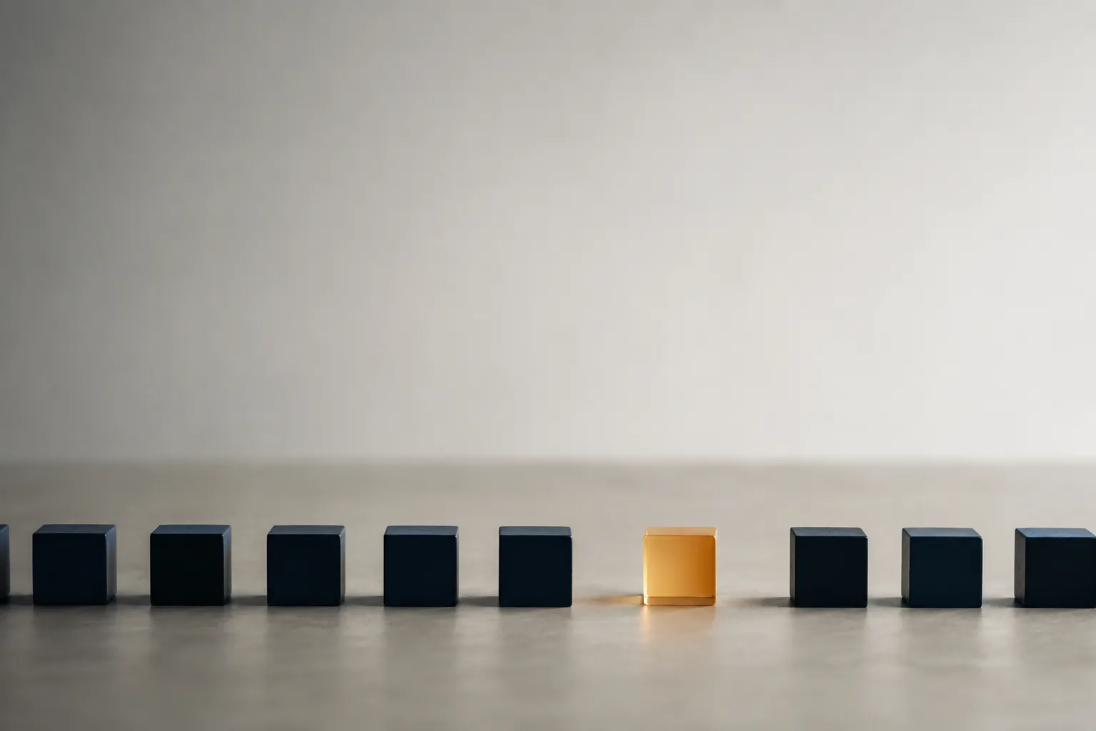 amber-cube-among-navy-cubes
