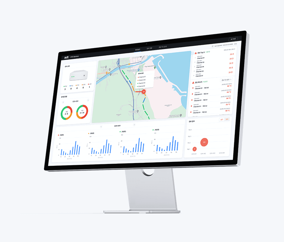 SDT DTS(Distributed Temperature Sensing) 분산 온도 측정 대시보드 플랫폼