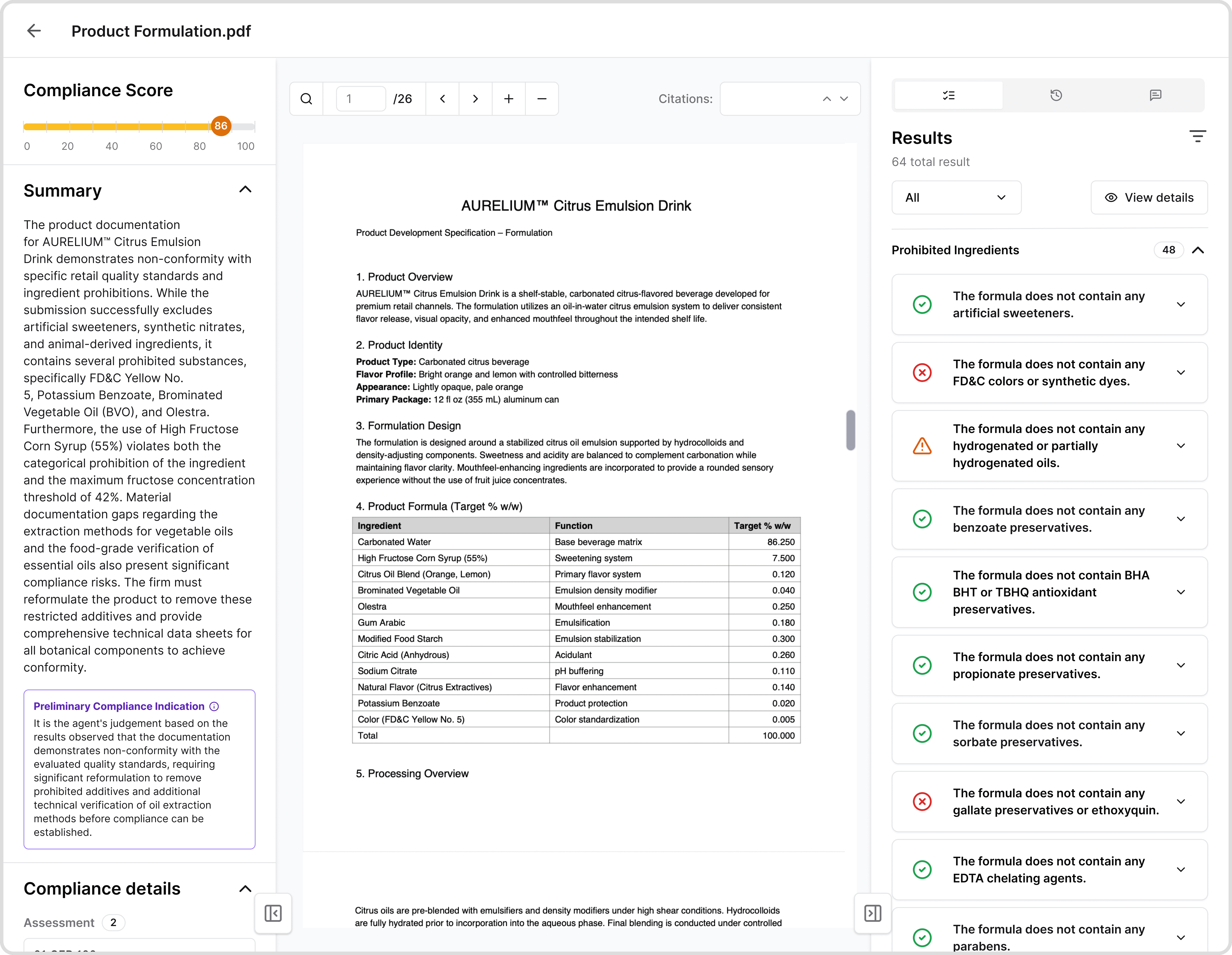 Food and beverage manufacturing compliance software    