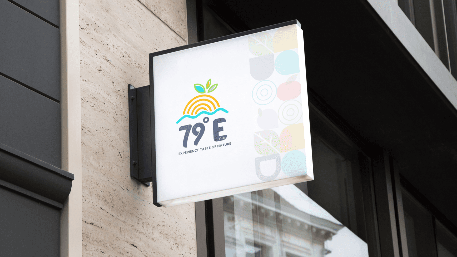 79E fresh produce brand logo on outdoor signage — Penguincil Design