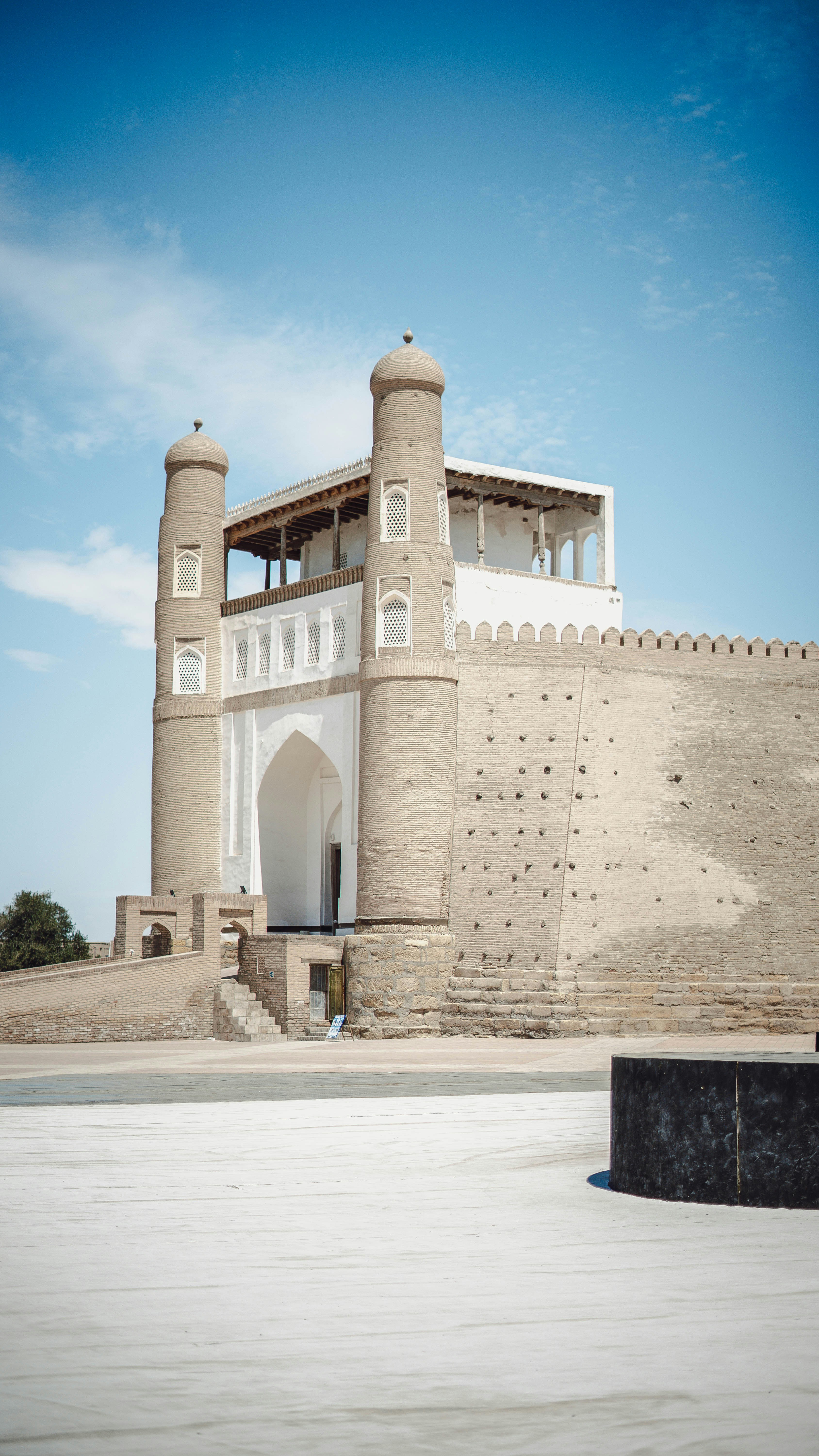 a stone building with a tower