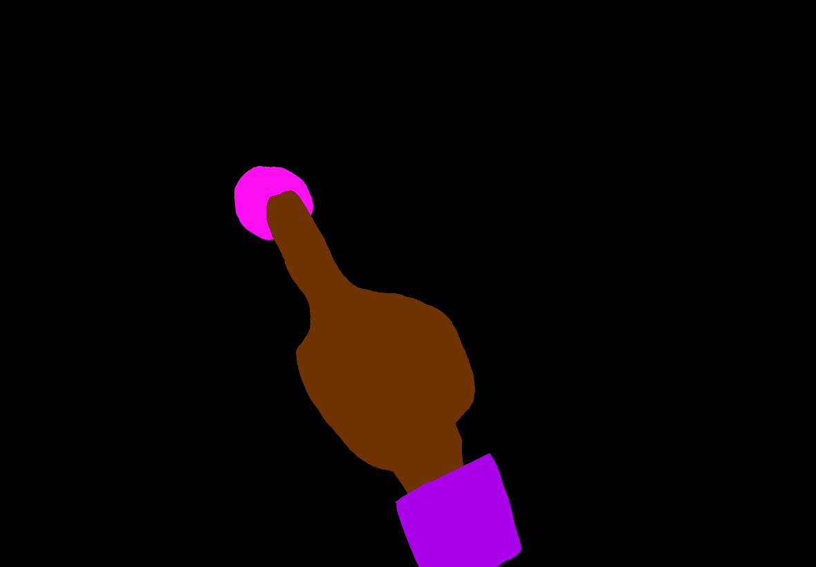 Hand pushing button