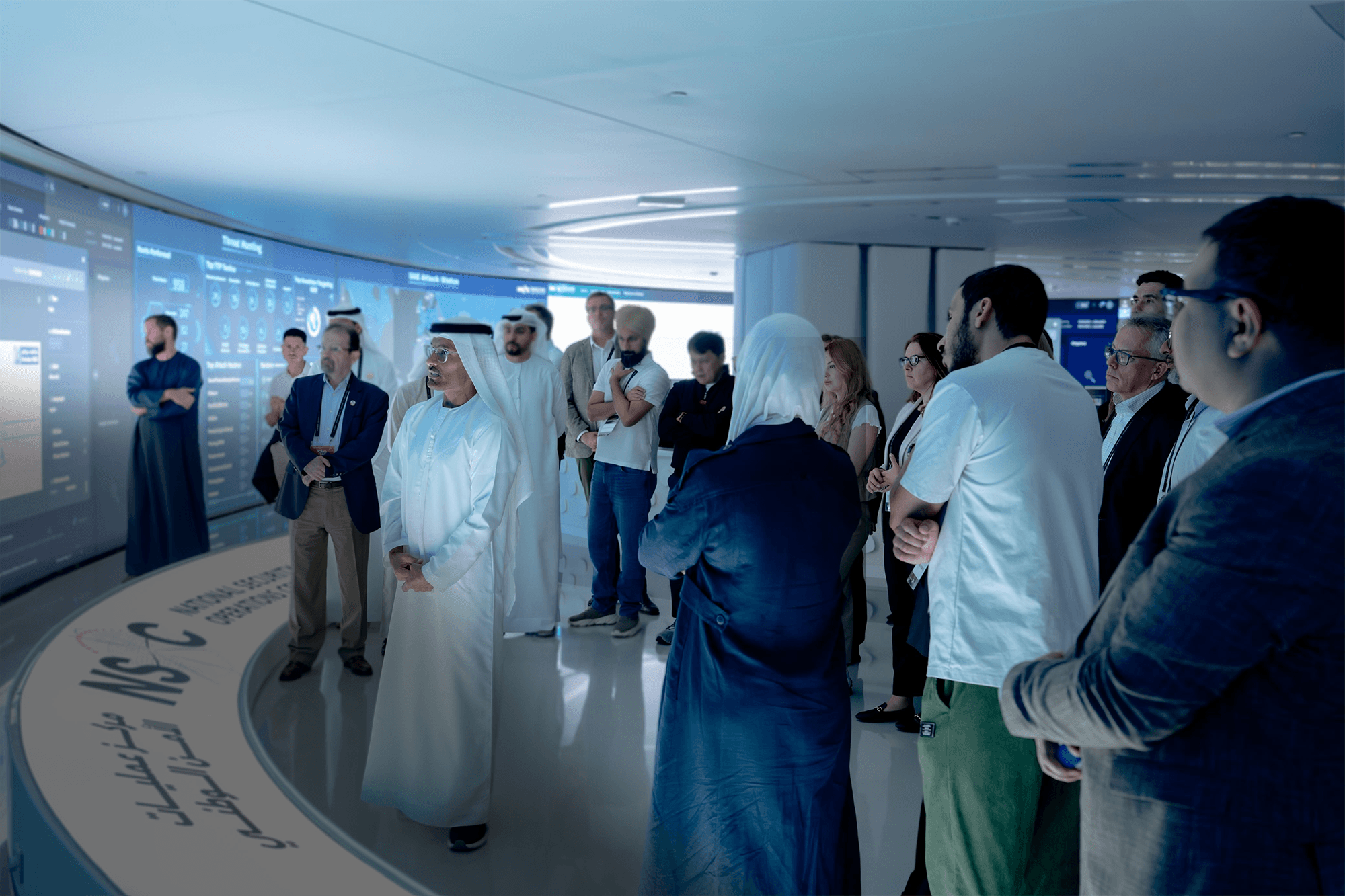 Close-up of an eye with creative makeup and white feathers.