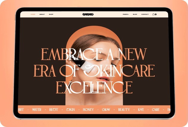 Cosmetic product web design Artonest design