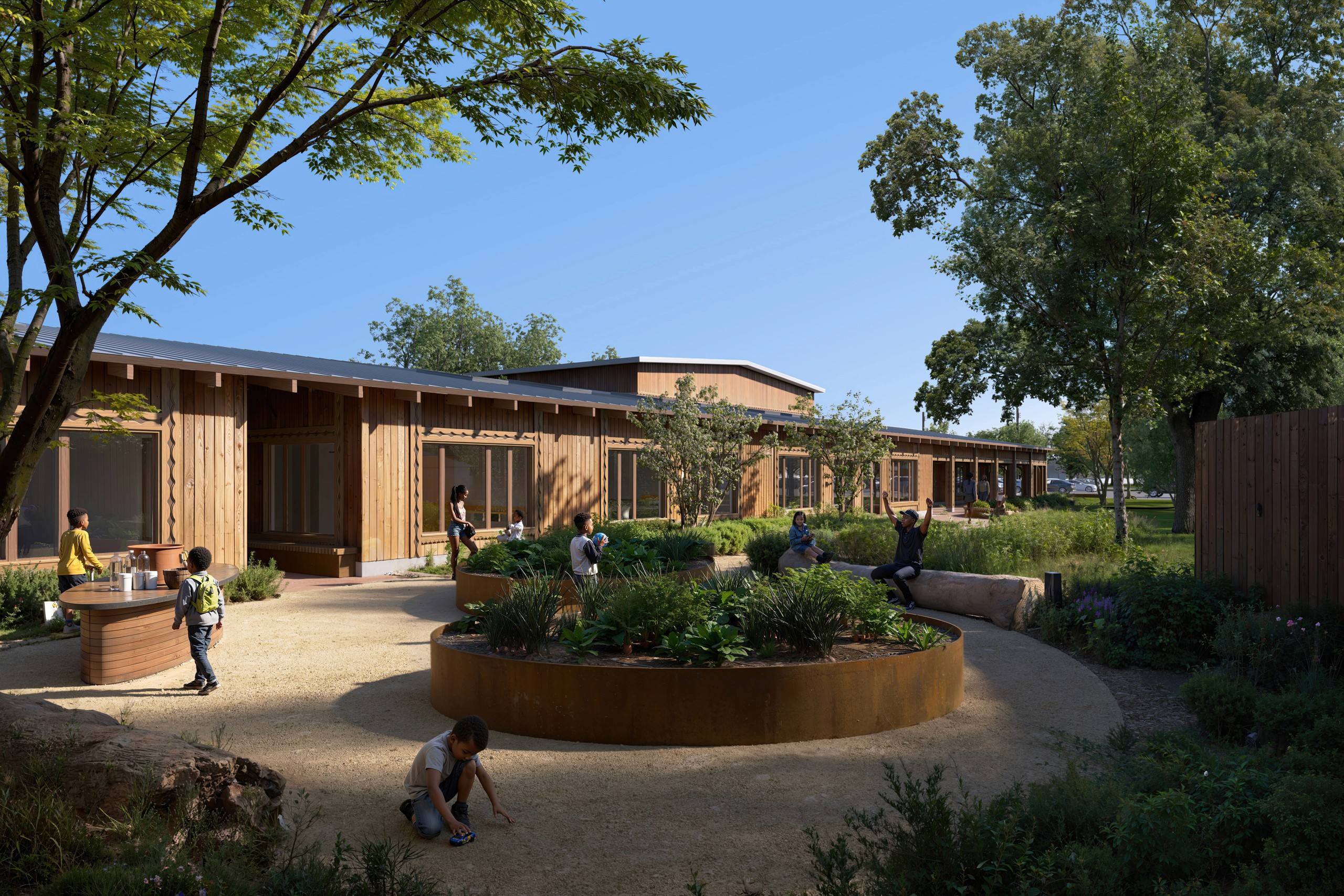 wooden school building