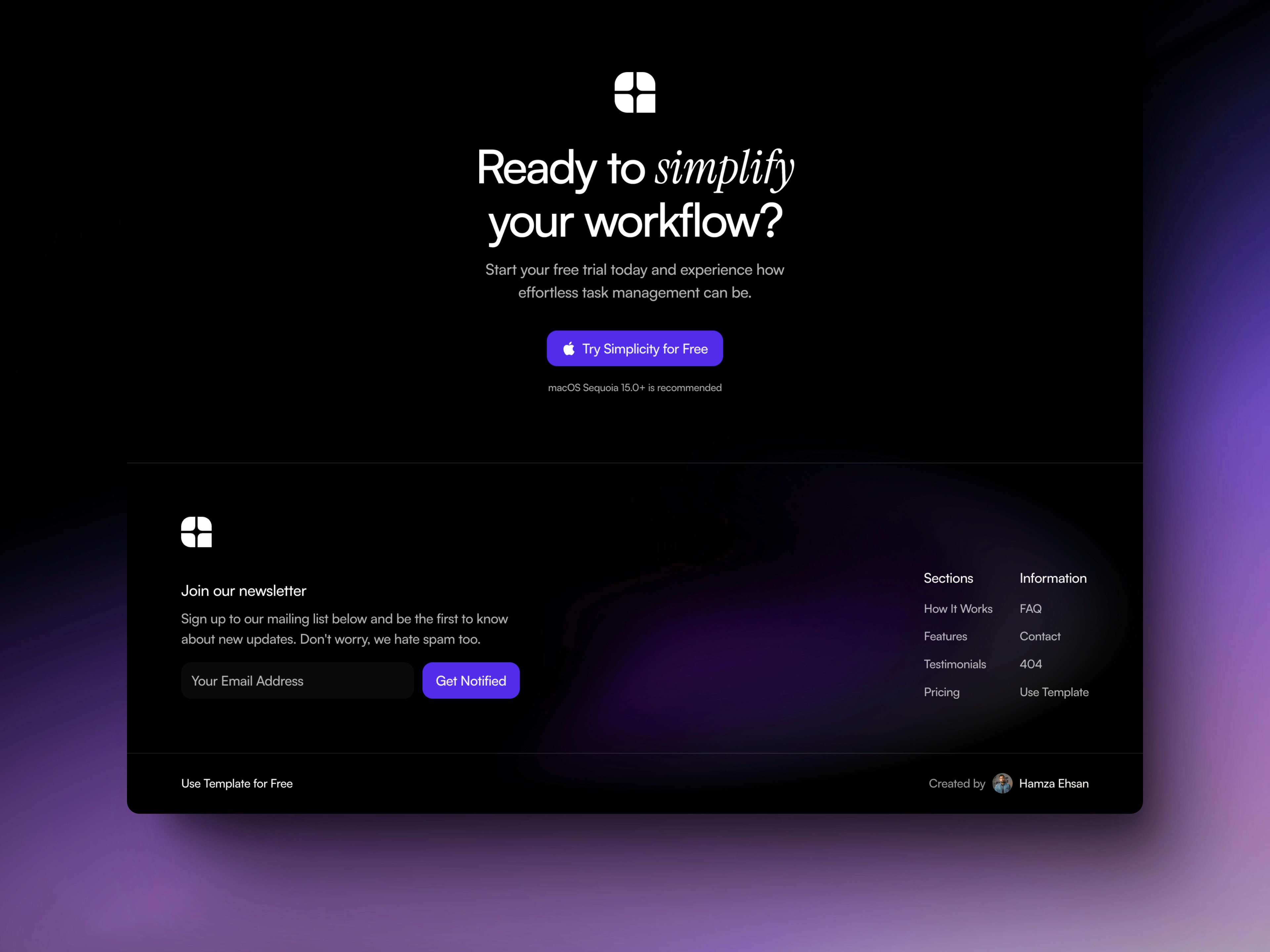 A dark-themed interface with a prompt saying "Ready to reach your potential?" and a button to get started.