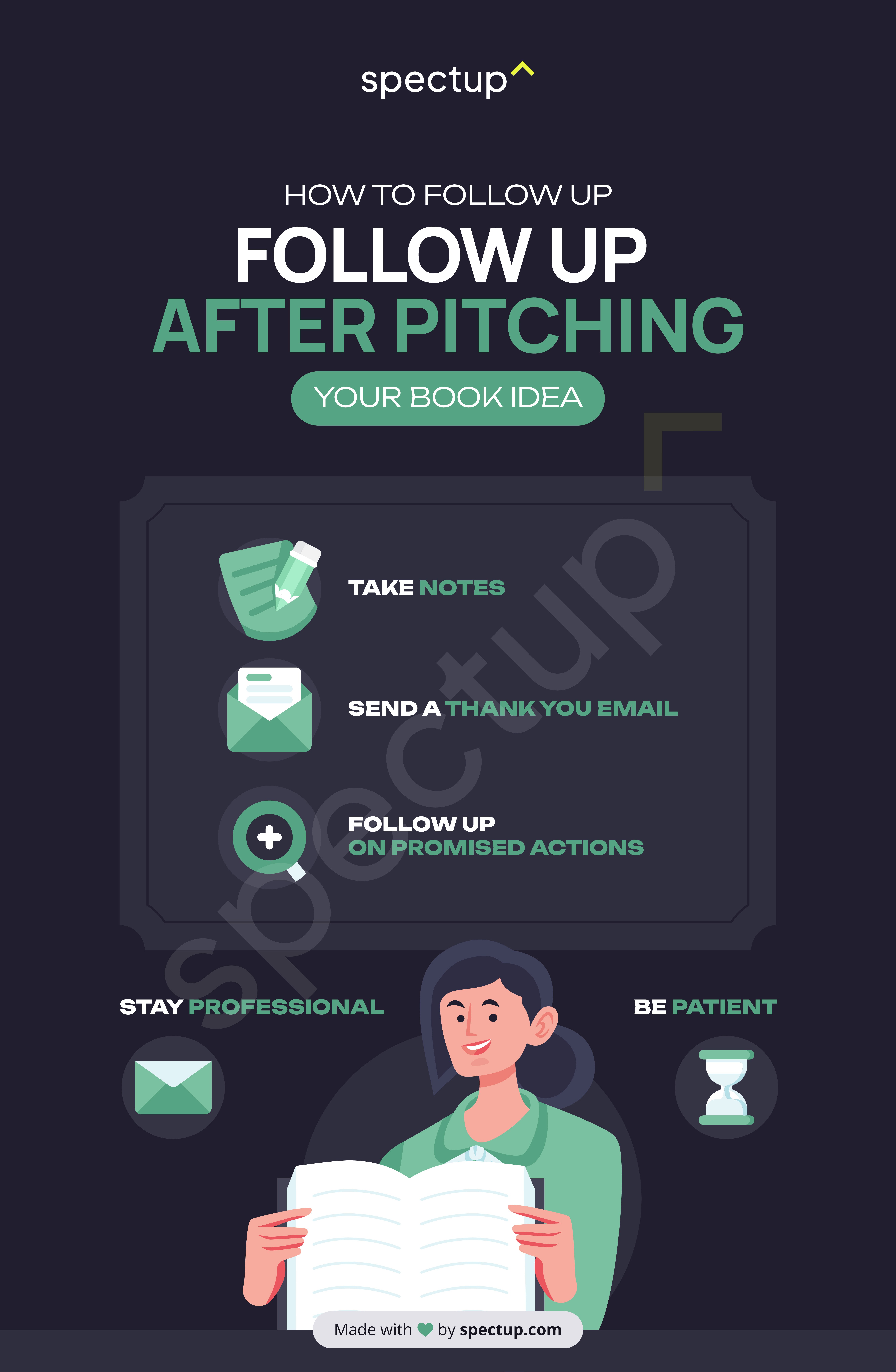Infographic: How to Follow Up After Pitching Your Book Idea