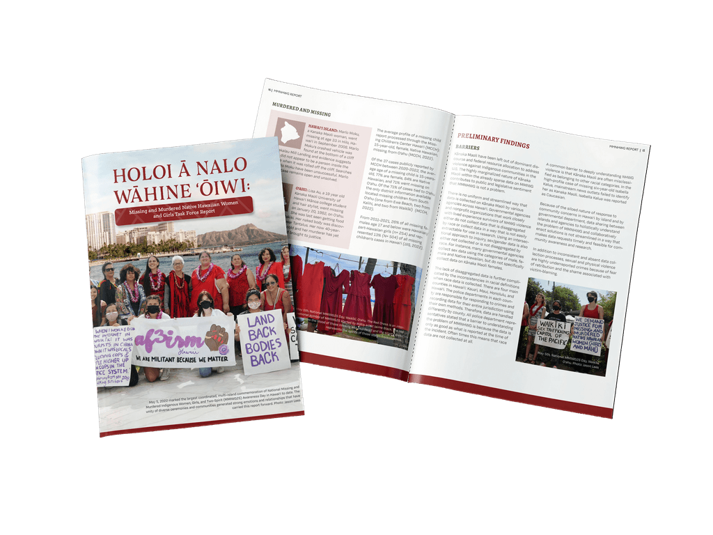Printed spreads from the 24-page legislative impact report.